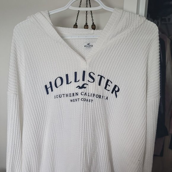 White Hollister hoodie size Xl - Picture 1 of 3